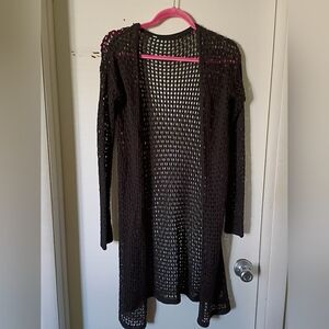 Hippie Laundry Black Crochet Cardigan Size M